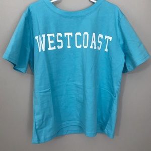 “West coast” graphic cropped tee